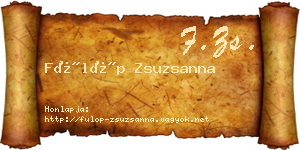 Fülöp Zsuzsanna névjegykártya