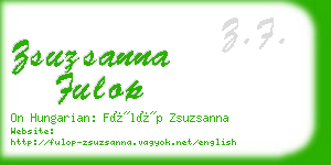 zsuzsanna fulop business card